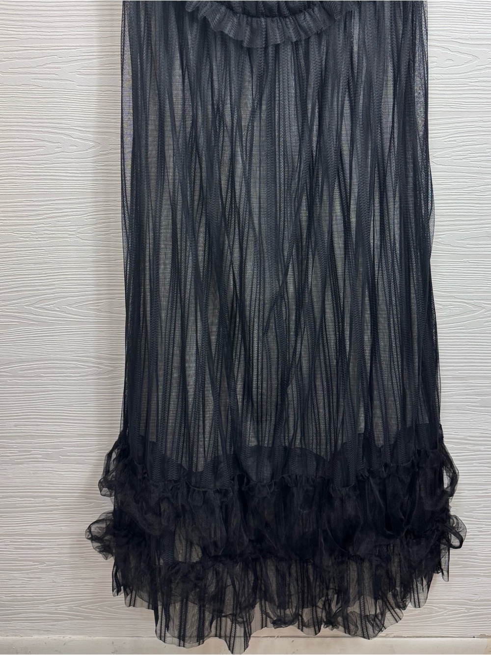 Sexy Mesh See Through Nightclub Dress Ruffle Off Shoulder Long Maxi Dress - Picture 4 of 7
